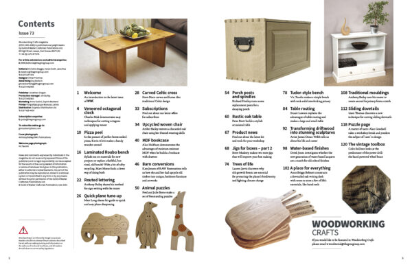 Woodworking Crafts 73 Contents