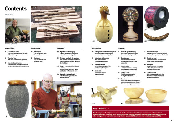 Woodturning 368 Contents