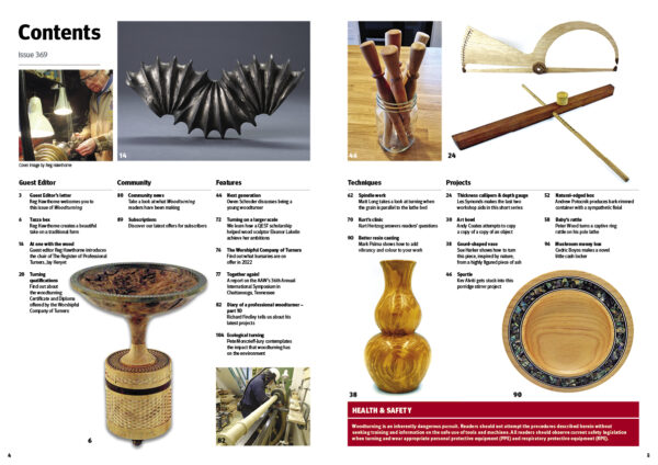 Woodturning 369 Contents