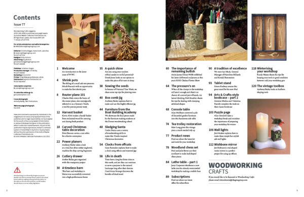 Woodworking Crafts 77 Contents