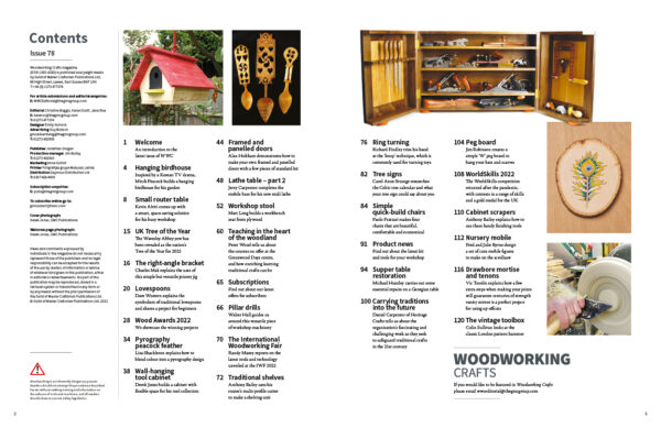 Woodworking Crafts 78 Contents