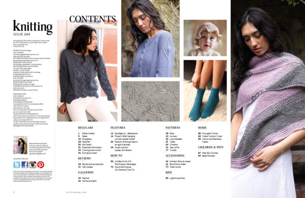 Knitting Magazine 244 Contents