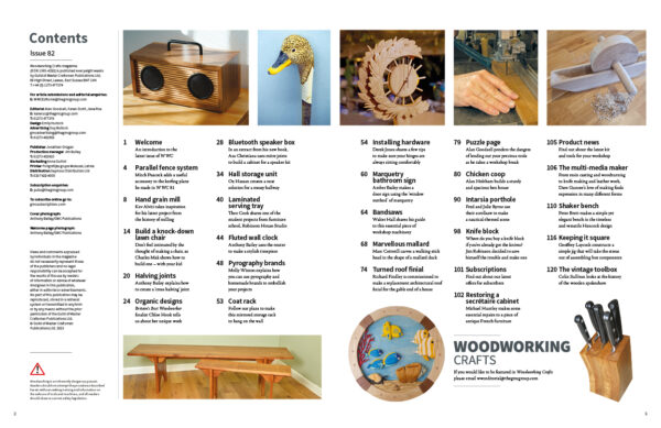 Woodworking Crafts 82 Contents