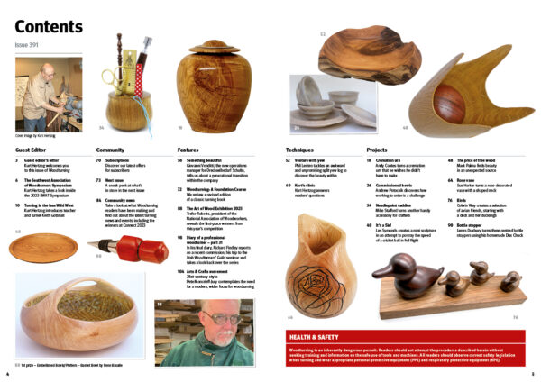 Woodturning 391 Contents
