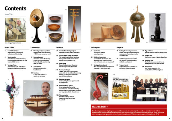 Woodturning 394 Contents