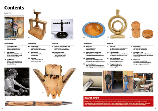 Woodturning 396 Contents